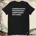 Okung Wearing Conservative Progressive Libertarian Bitcoiner t-shirt