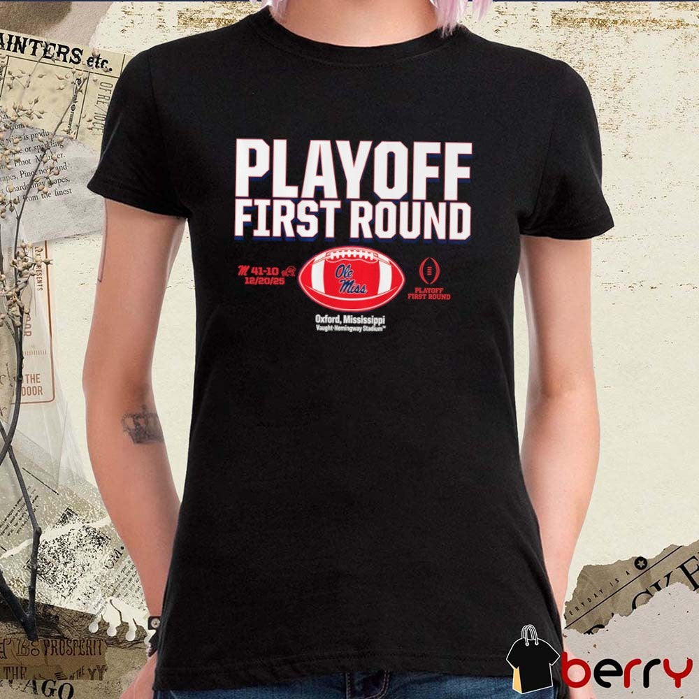 Ole Miss Rebels 2025 CFP First Round Winner Oxford Mississippi Vaught-Hemingway Stadium 12.20.25 t-shirt