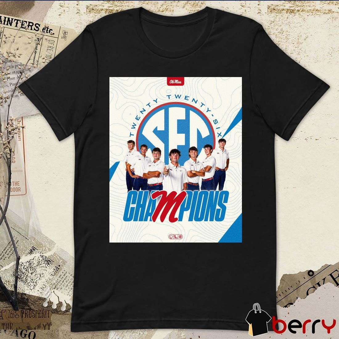 Ole Miss Rebels Golf 2026 SEC Championship Poster t-shirt