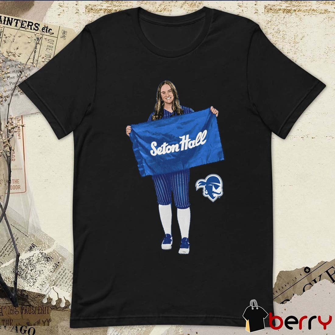 Olivia Gilbert Seton Hall Pirates Softball NCAA Division I Illustrated t-shirt