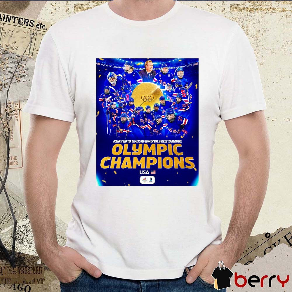 Olympic Winter Games 2026 Women’s Ice Hockey Tournament Olympic Champions Gold Medal t-shirt