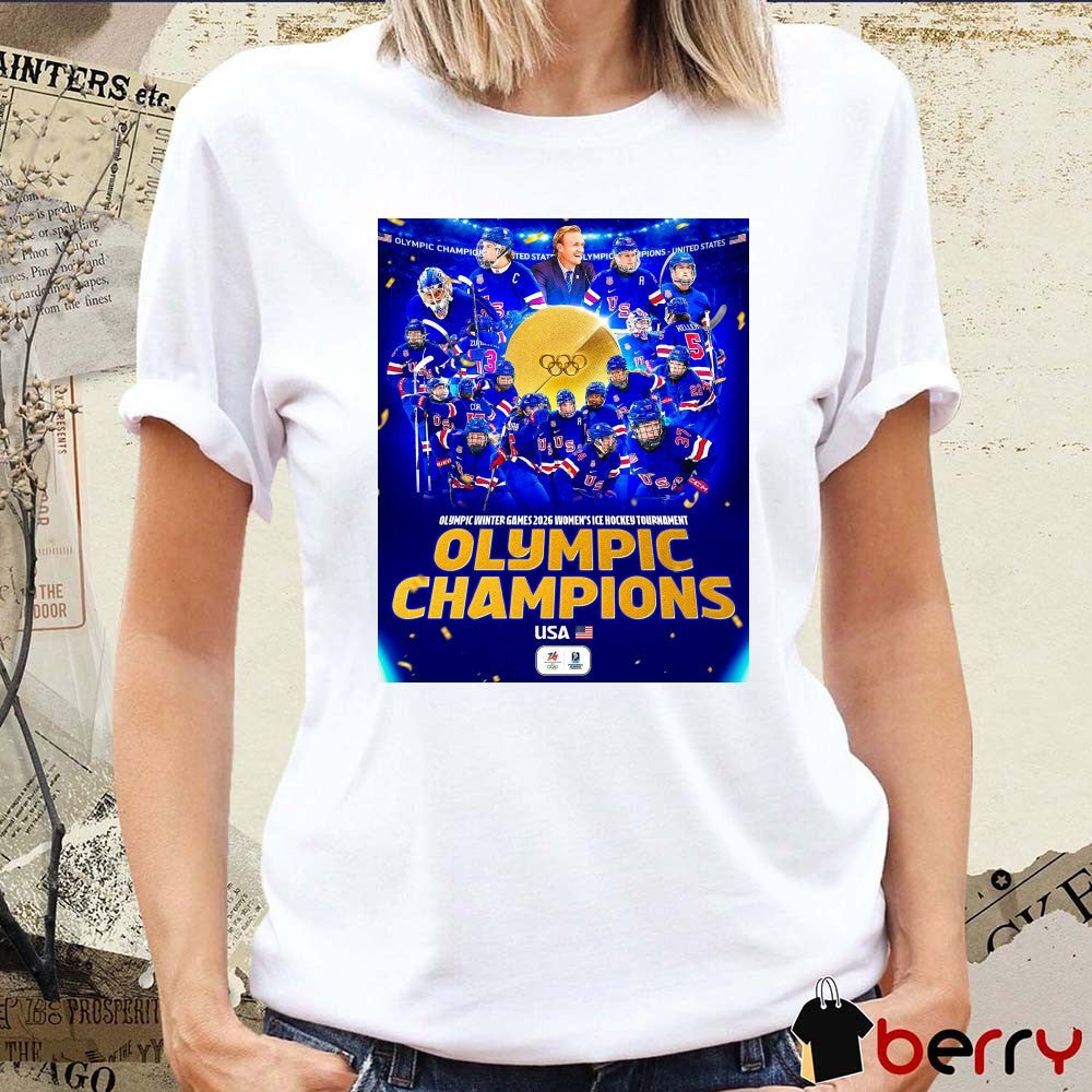 Olympic Winter Games 2026 Women’s Ice Hockey Tournament Olympic Champions Gold Medal t-shirt