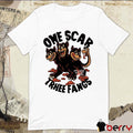 One Scar Trhee Fangs Three-Headed Dog Cerberus With A Snake-Like Tail t-shirt