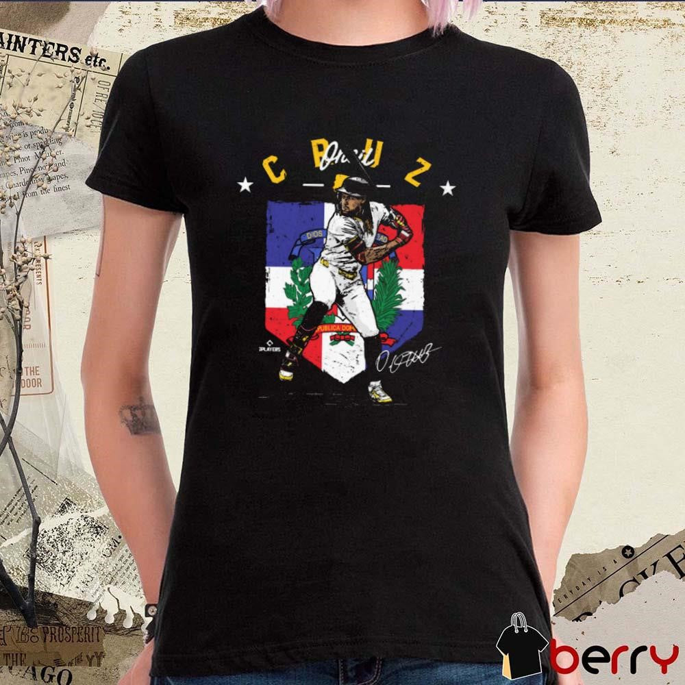 Oneil Cruz Pittsburgh Pirates Country Flag Signature t-shirt