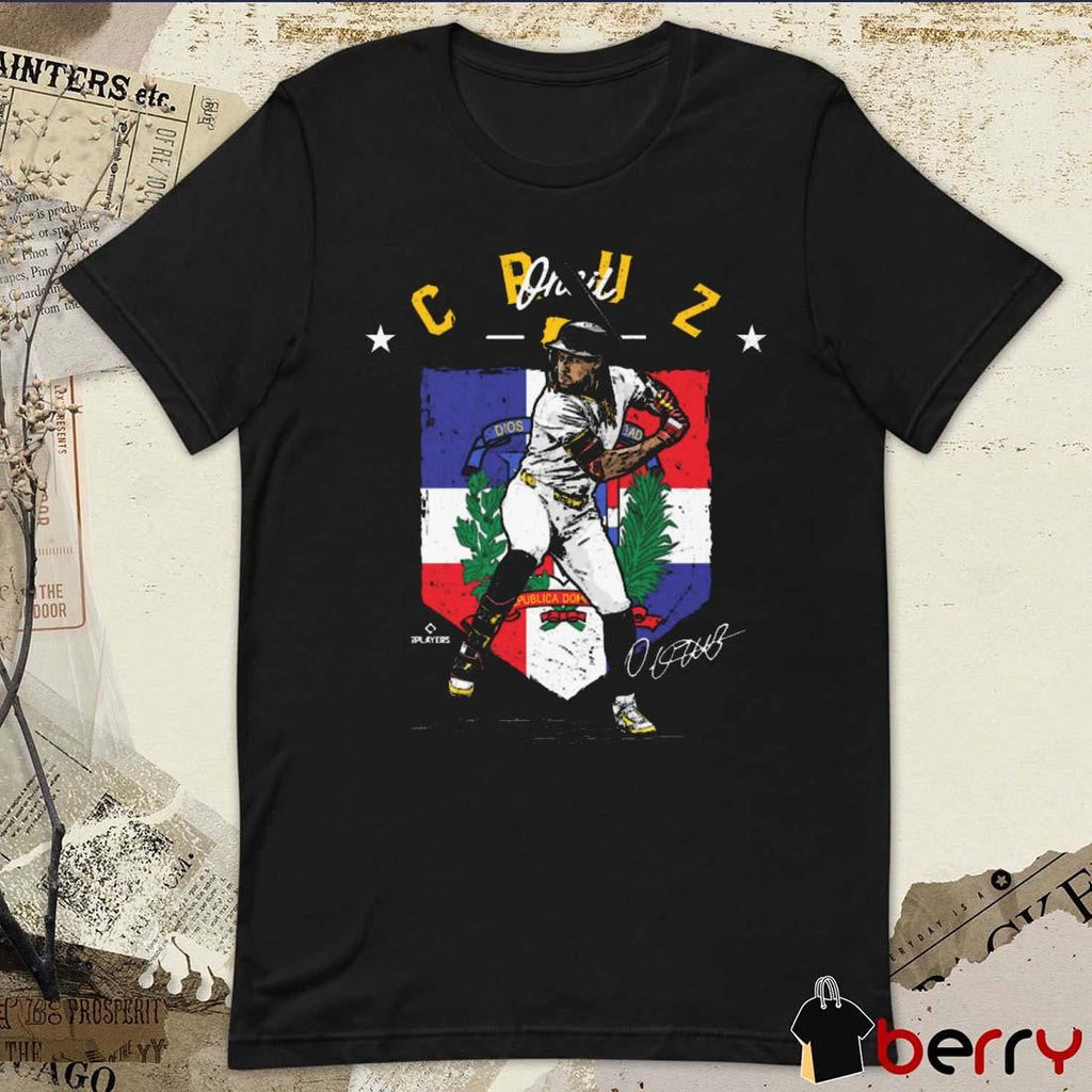 Oneil Cruz Pittsburgh Pirates Country Flag Signature t-shirt
