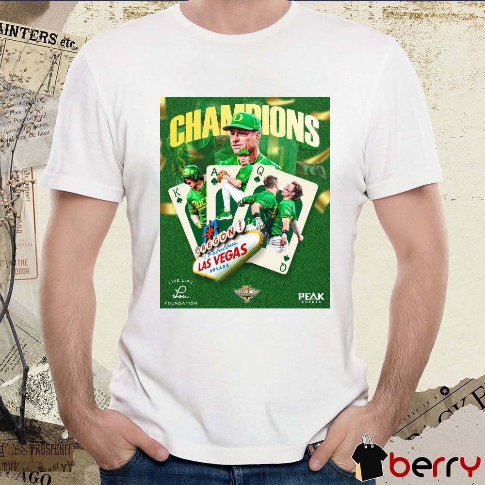 Oregon Ducks To Fabulous Las Vegas Nevada 2026 Live Like Lou Las Vegas Classic Champions Poster t-shirt