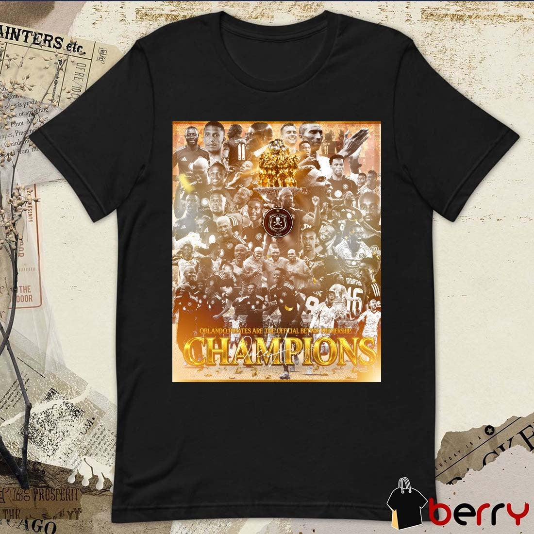 Orlando Pirates Football Club The Betway Premiership Champions Signature 2026 Poster t-shirt