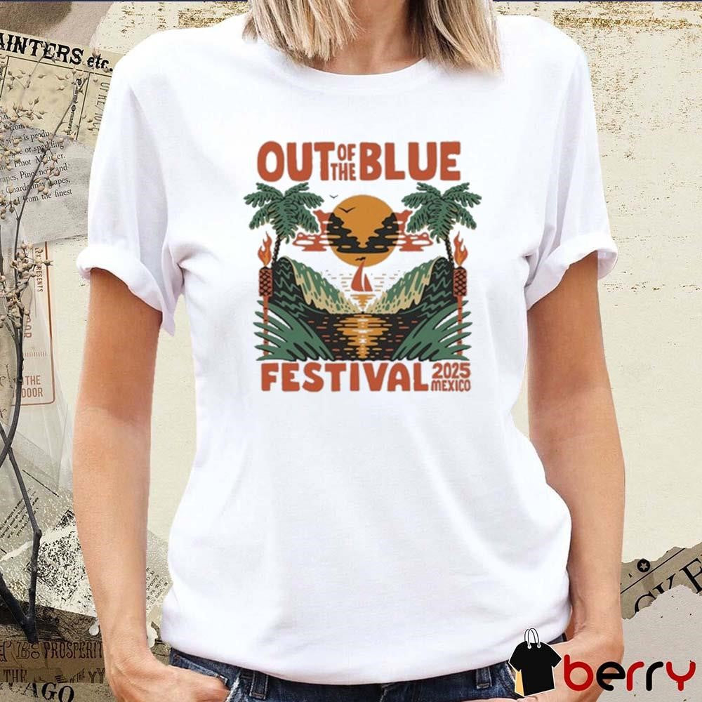 Out Of The Blue Festival Mexico Tour 2025 Retro t-shirt