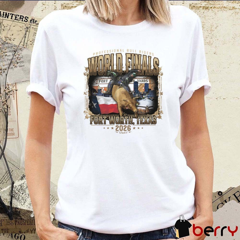 PBR 2026 World Finals Signature Sign Bull Riding Championship Fort Worth Texas t-shirt