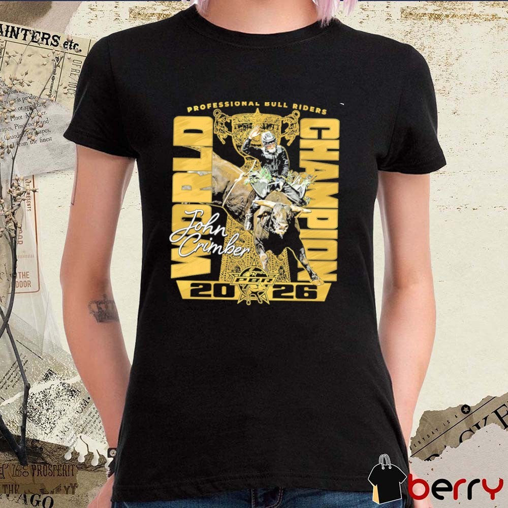 PBR Professional Bull Riders 2026 World Champion John Crimber t-shirt