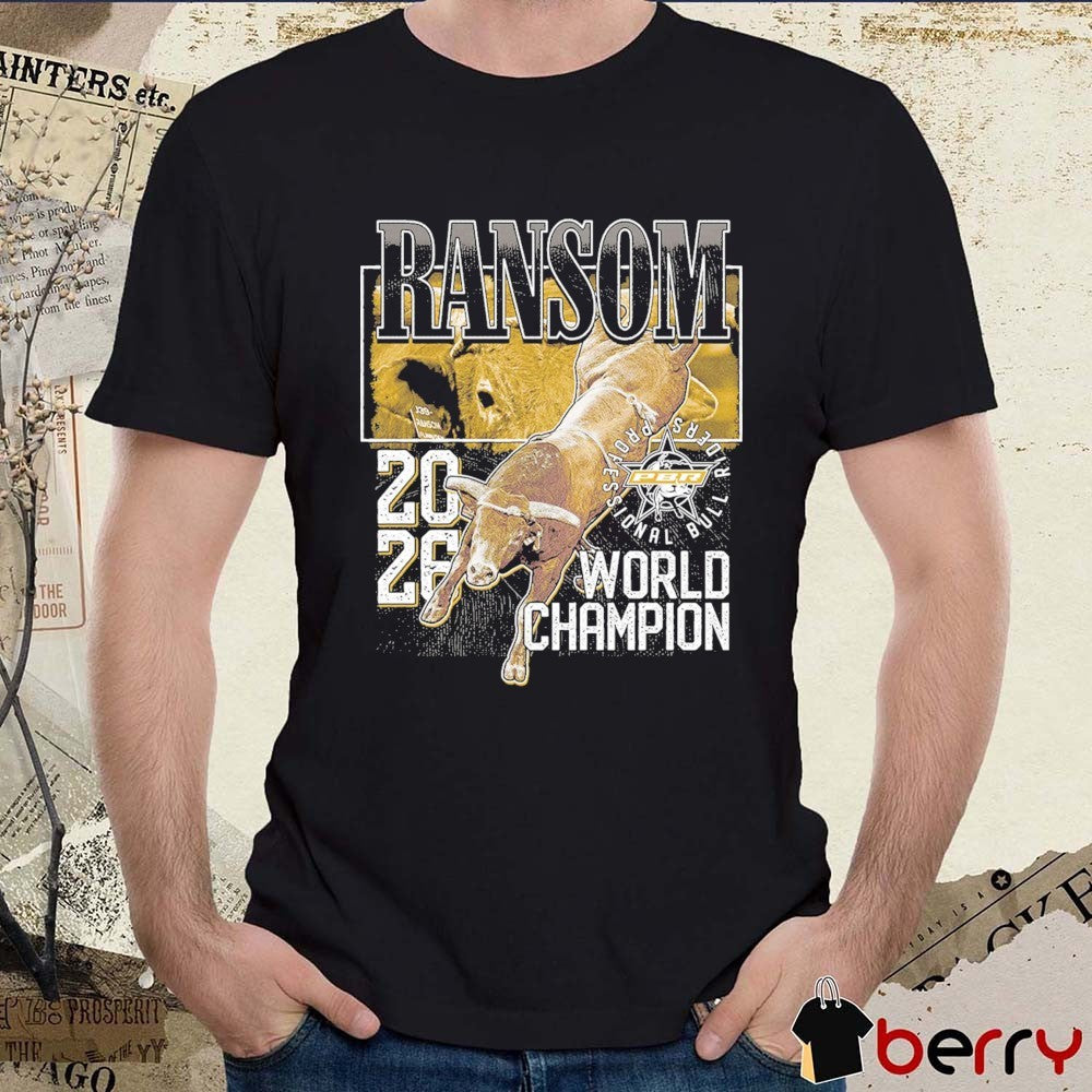 PBR Professional Bull Riders Ransom 2026 World Champion Bull t-shirt