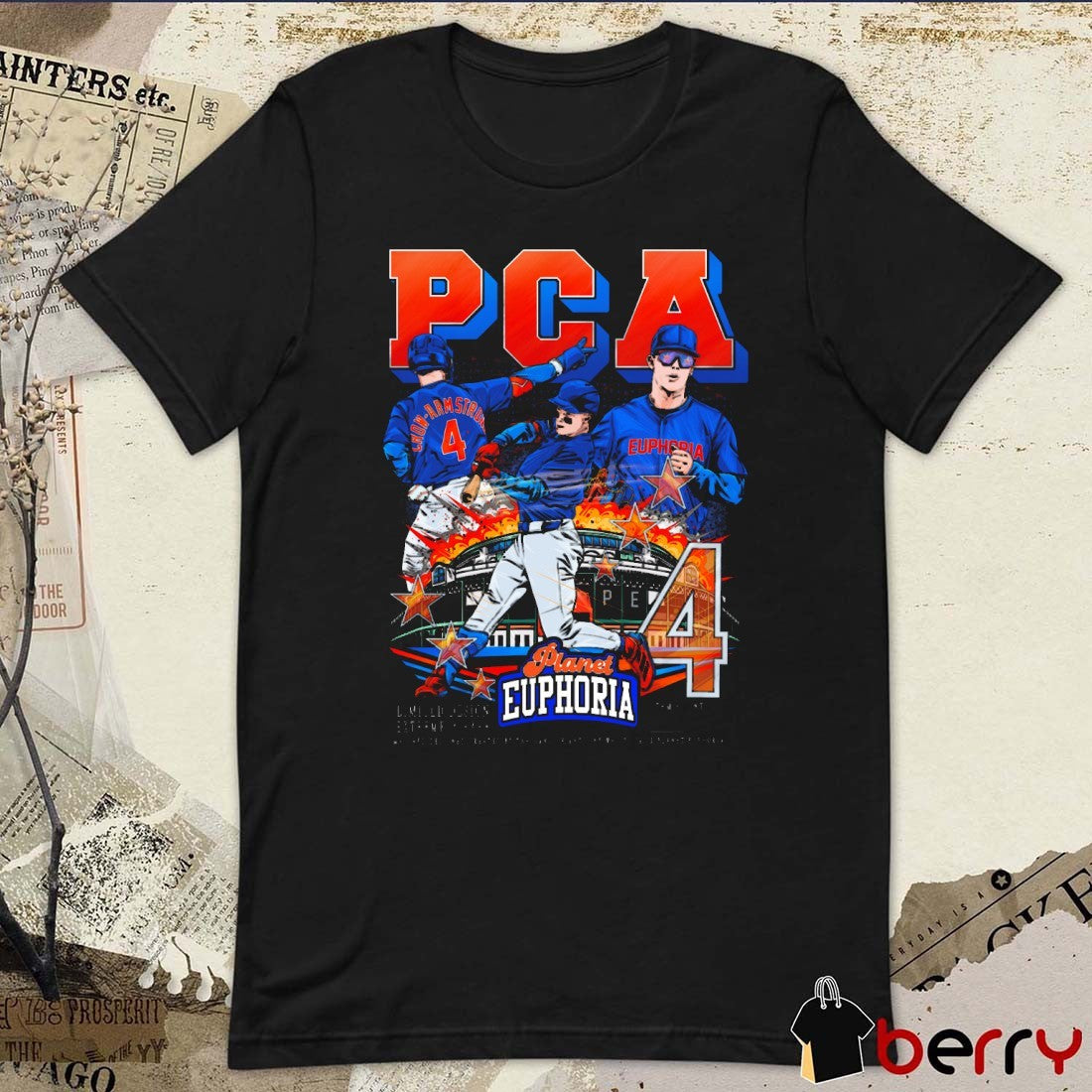 PCA Pete Crow-Armstrong Chicago Cubs MLB Baseball Planet Euphoria Art t-shirt