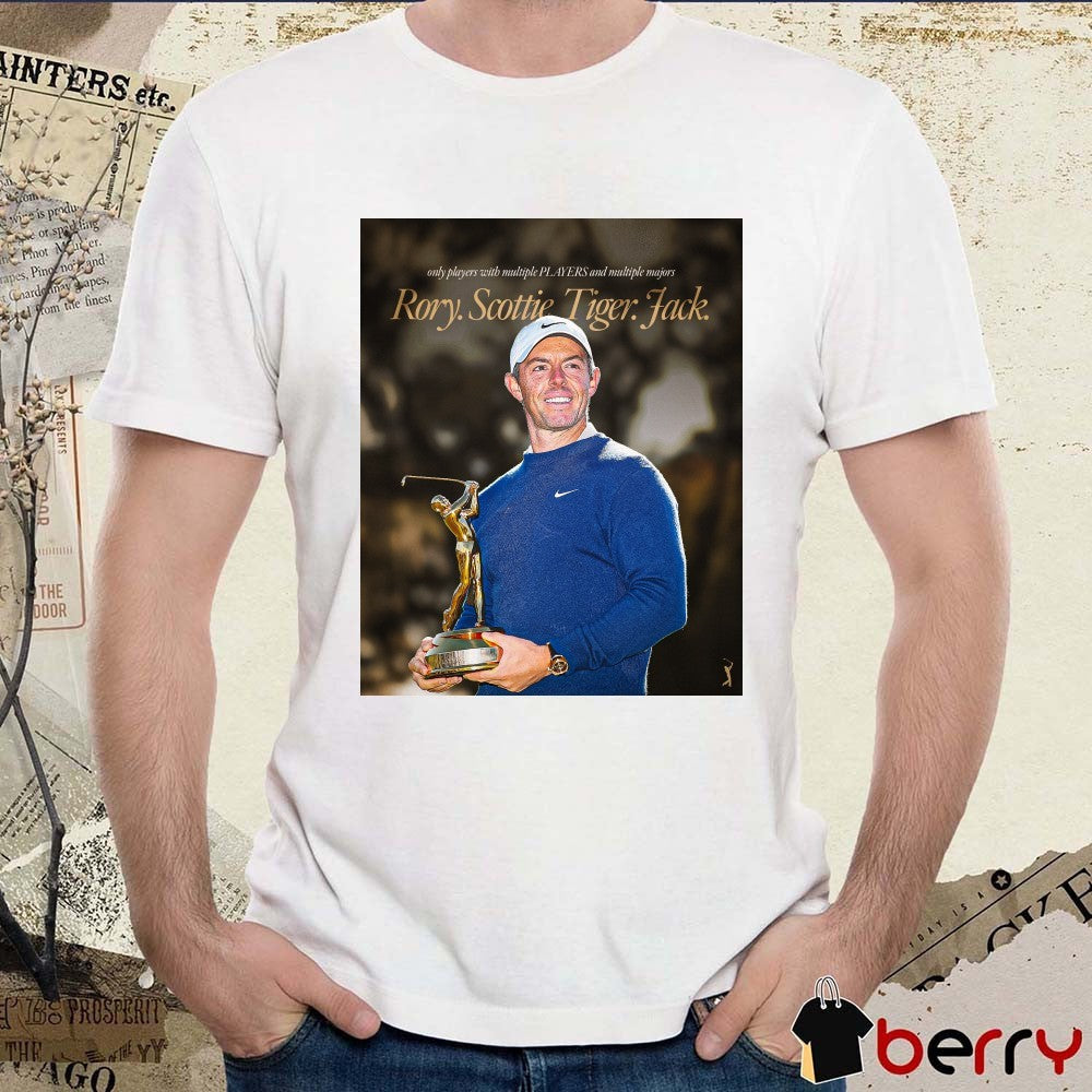 PGA Tour Rory McIlroy Only Players With Multiple Players And Multiple Majors Rory Scottie Tiger Fack Poster t-shirt