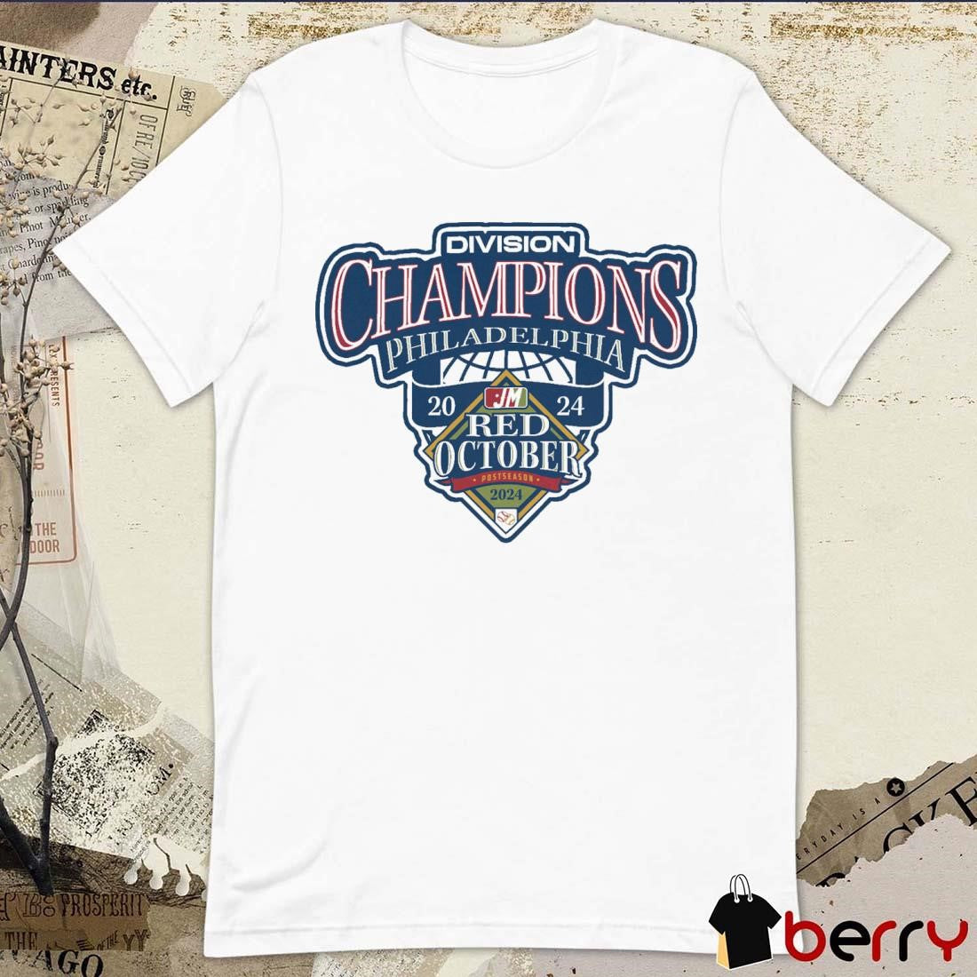 PHI Philadelphia Phillies 2024 Division Champions Red October t-shirt