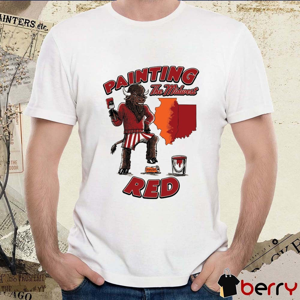 Painting The Midwest Red Indiana Hoosiers Win Illinois Fighting Illini Mascot t-shirt