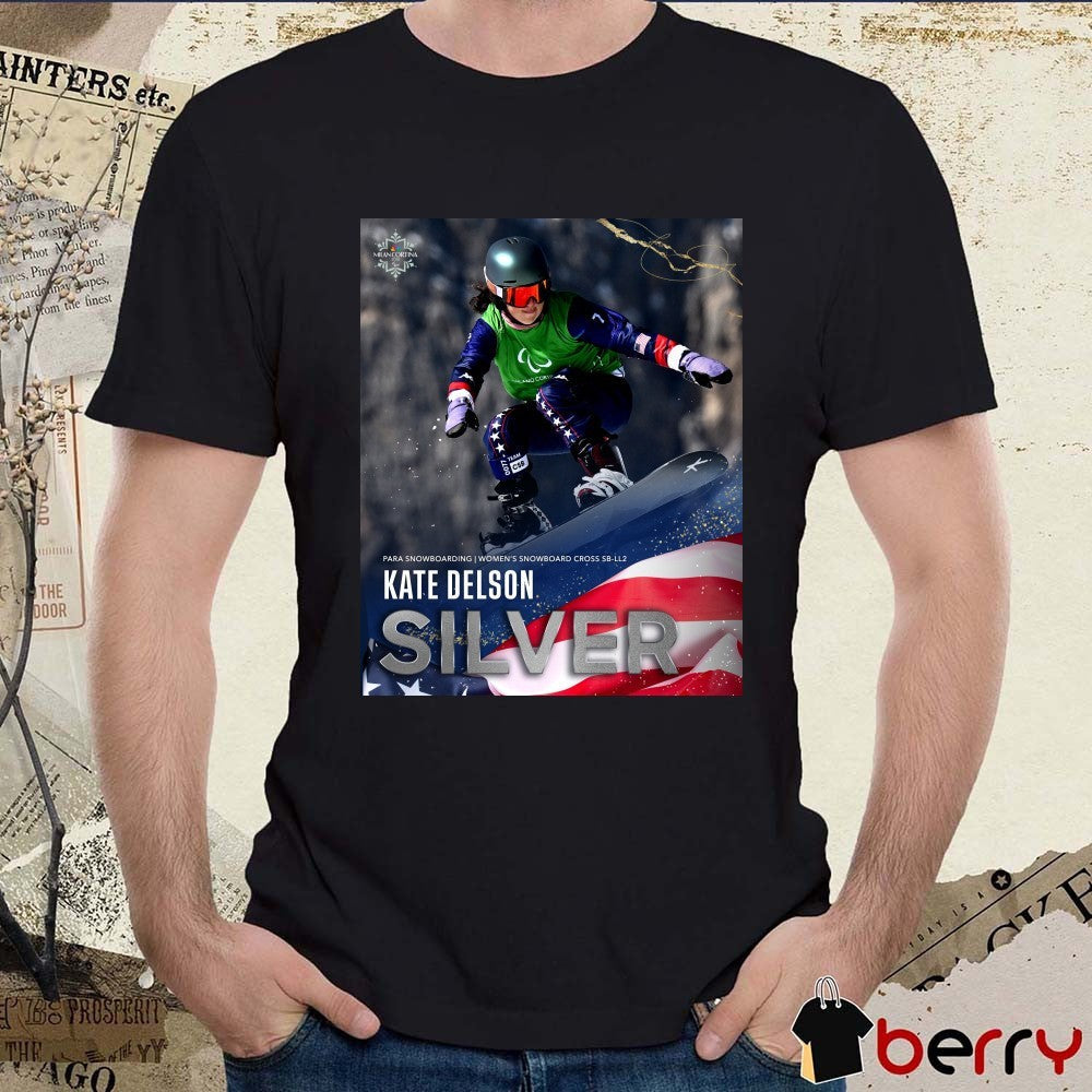 Para Snowboarding Women’s Snowboard Cross Sb-ll2 Kate Delson Silver Medal t-shirt