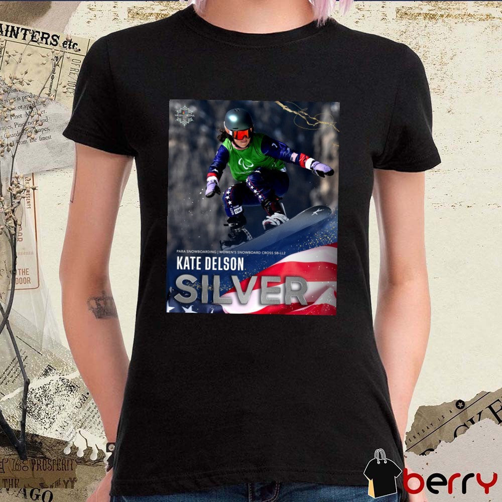 Para Snowboarding Women’s Snowboard Cross Sb-ll2 Kate Delson Silver Medal t-shirt