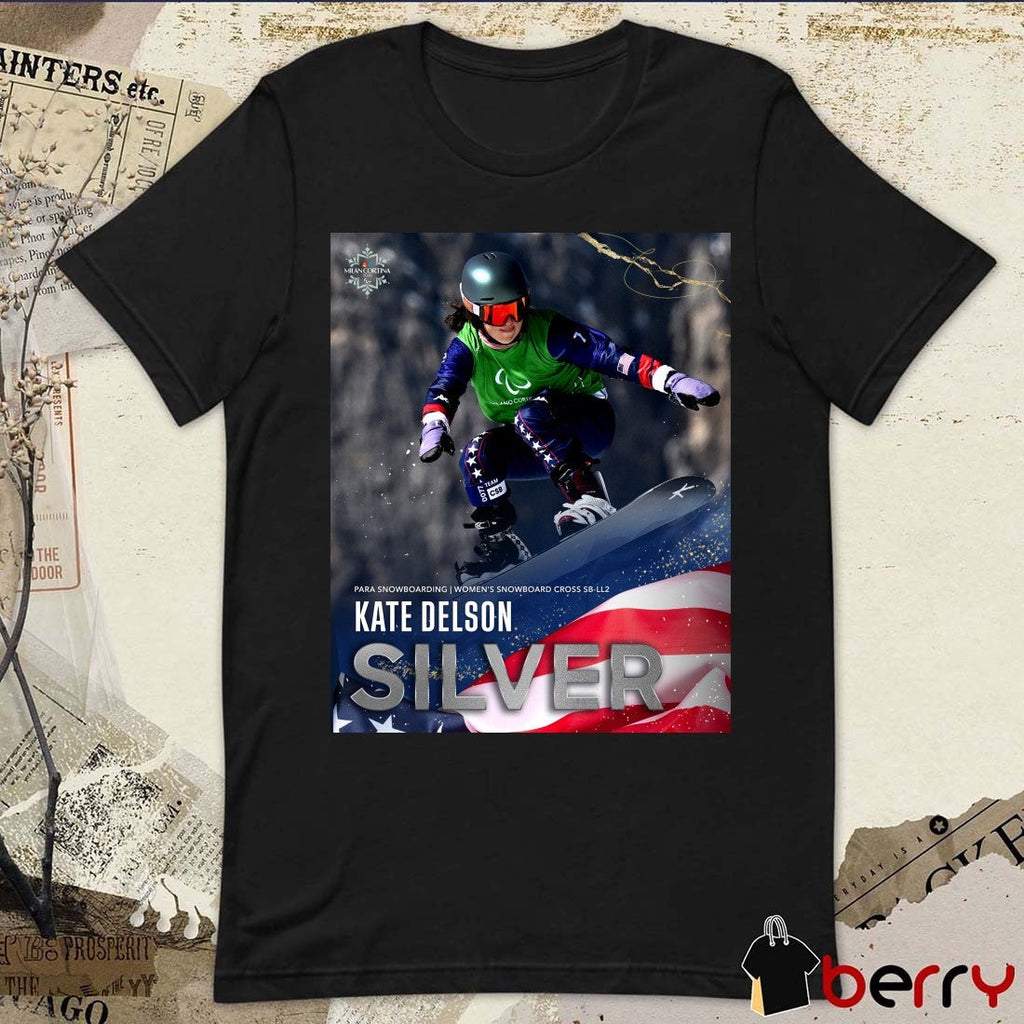 Para Snowboarding Women’s Snowboard Cross Sb-ll2 Kate Delson Silver Medal t-shirt