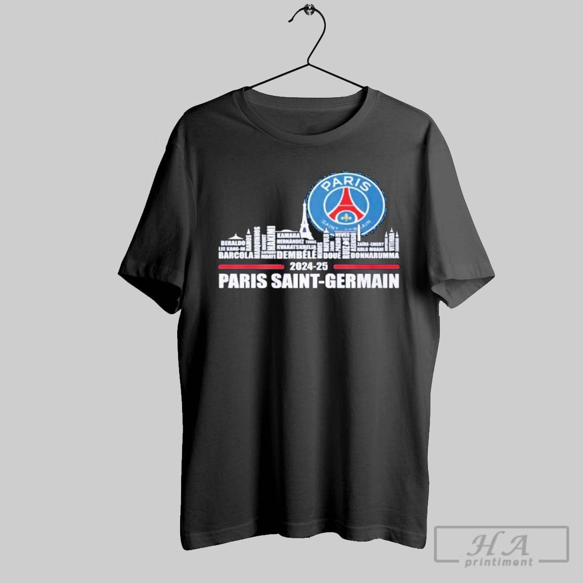Official Paris Saint Germain 2024 25 Skyline City Players Names