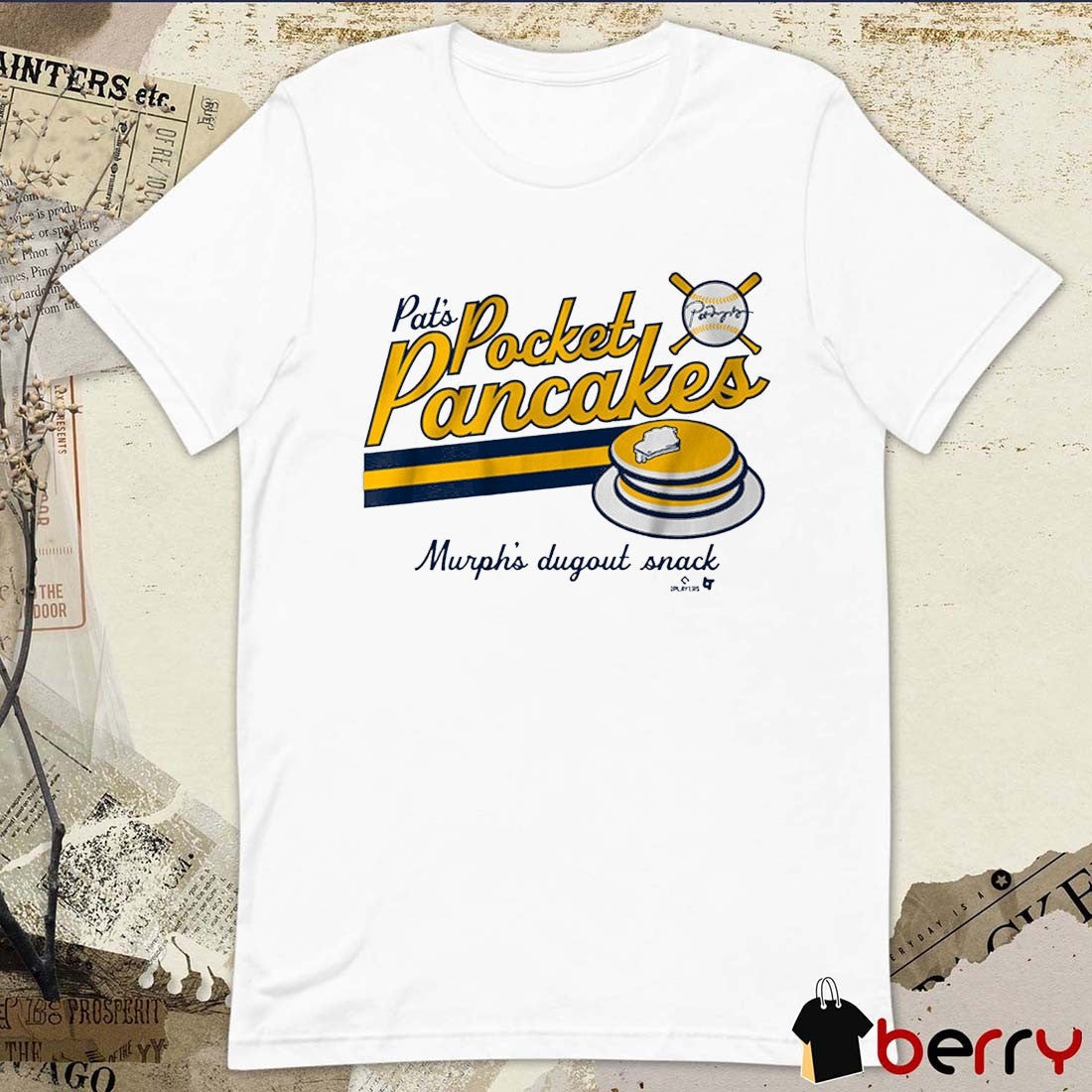 Pat Murphy Pocket Pancakes Murph’s Dugout Snack Milwaukee Brewers MLB t-shirt