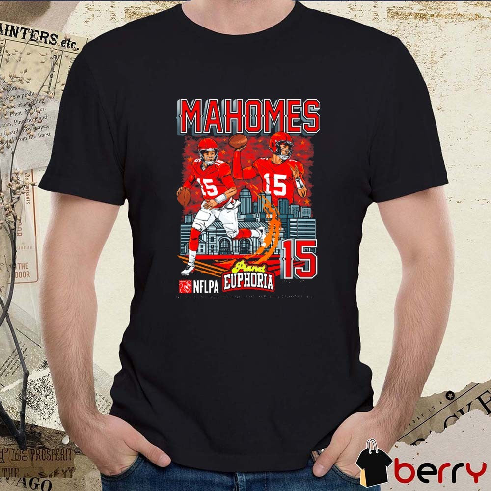 Patrick Mahomes V3 Kansas City Chiefs NFL Football Planet Euphoria Artwork 2025 t-shirt