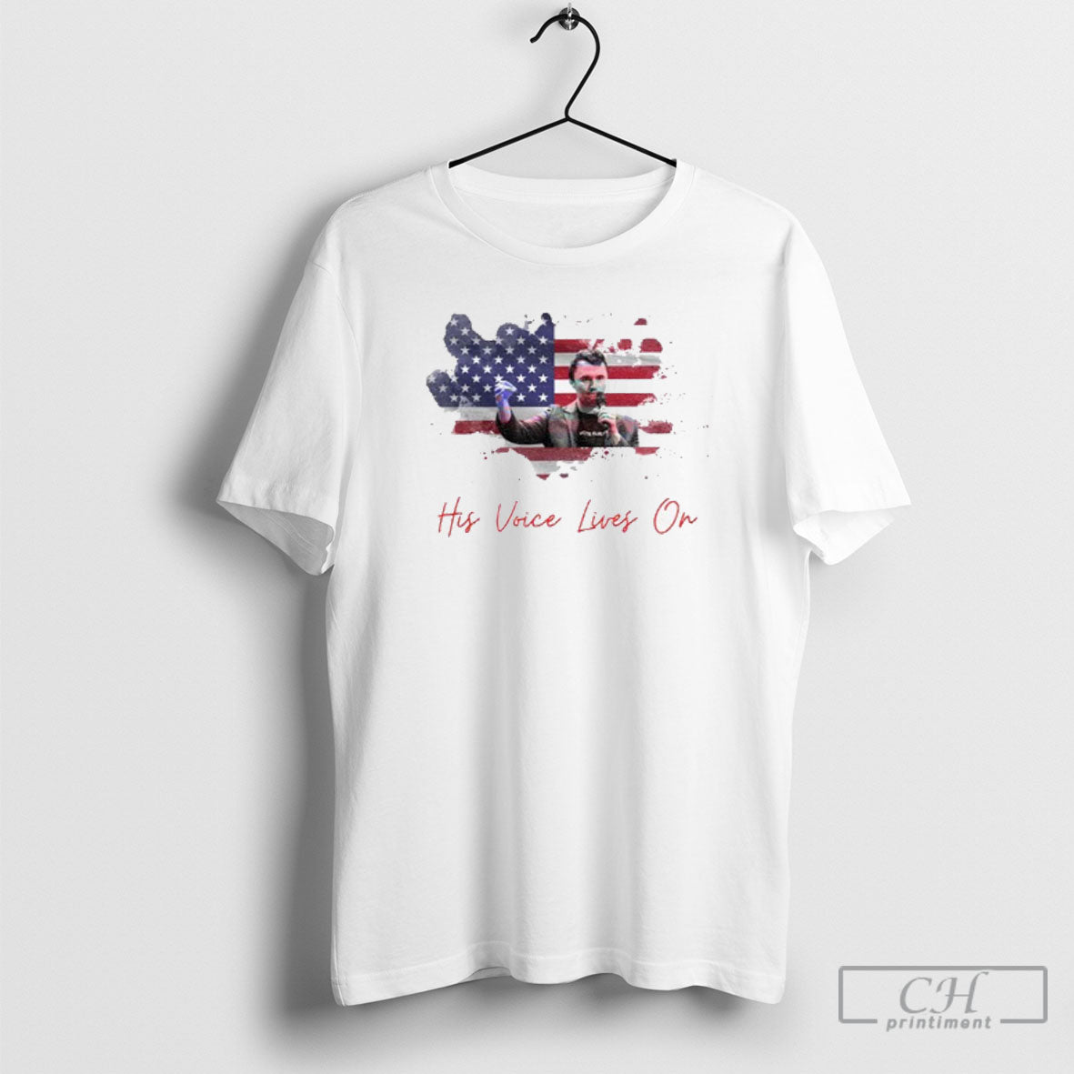 Official Patriotic Charlie Kirk His Voice Lives On Shirt