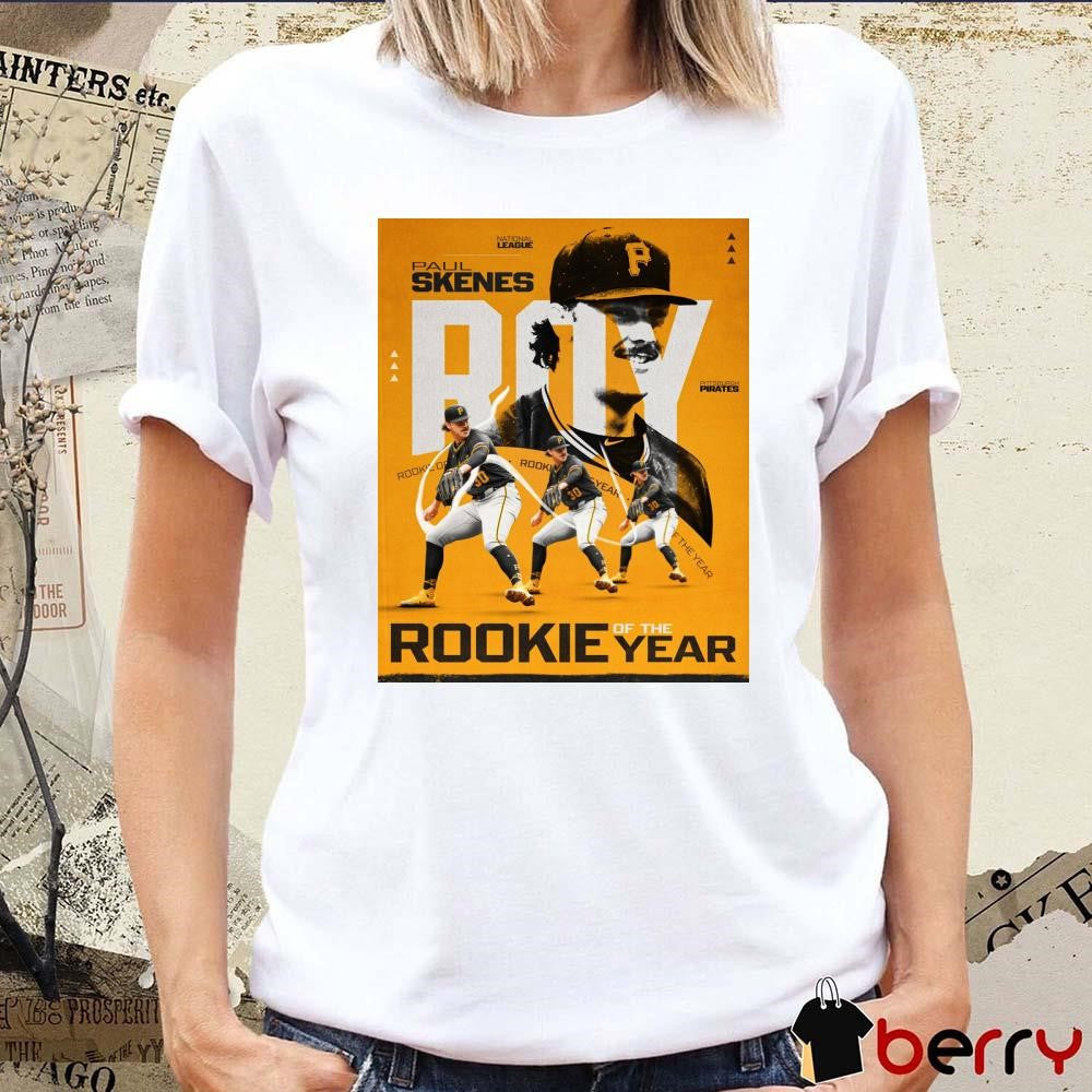 Paul Skenes 2024 National League Jackie Robinson Rookie of the Year Pittsburgh Pirates MLB Poster t-shirt