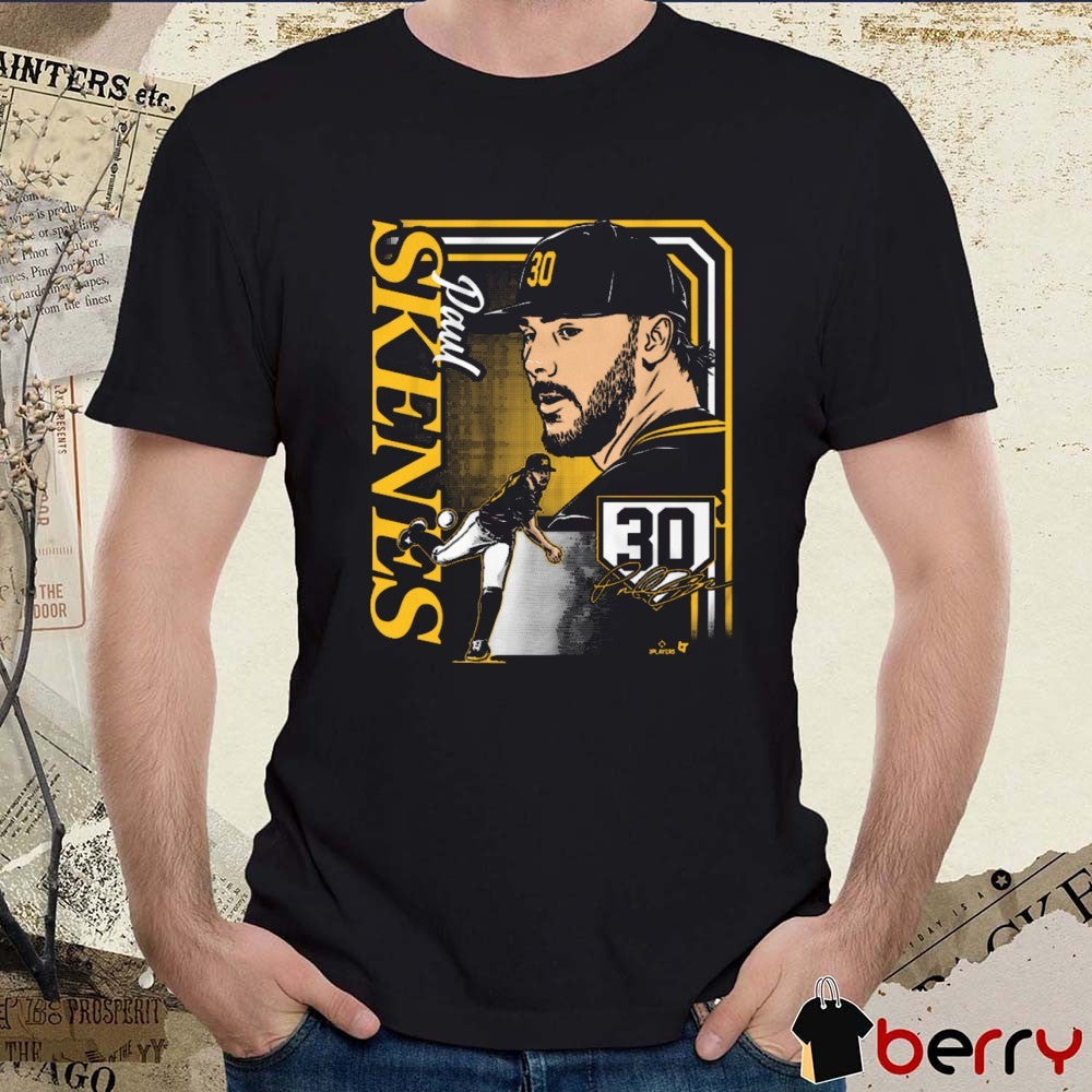 Paul Skenes 30 Pittsburgh Pirates MLB Collage Frame Signature t-shirt