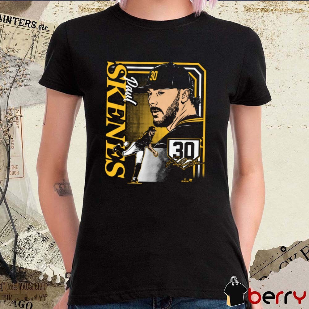 Paul Skenes 30 Pittsburgh Pirates MLB Collage Frame Signature t-shirt