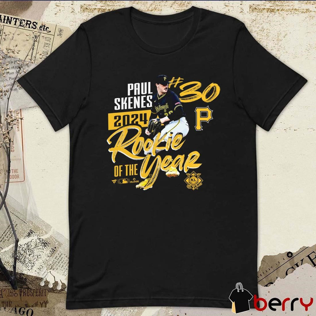 Paul Skenes Pittsburgh Pirates 2024 National League Rookie Of The Year MLB t-shirt