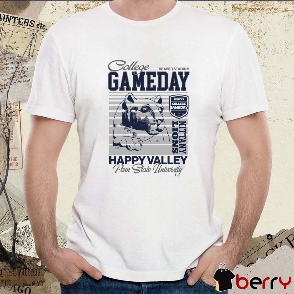 Penn State Nittany Lions ESPN College GameDay PSU Happy Valley Beaver Stadium Painting t-shirt