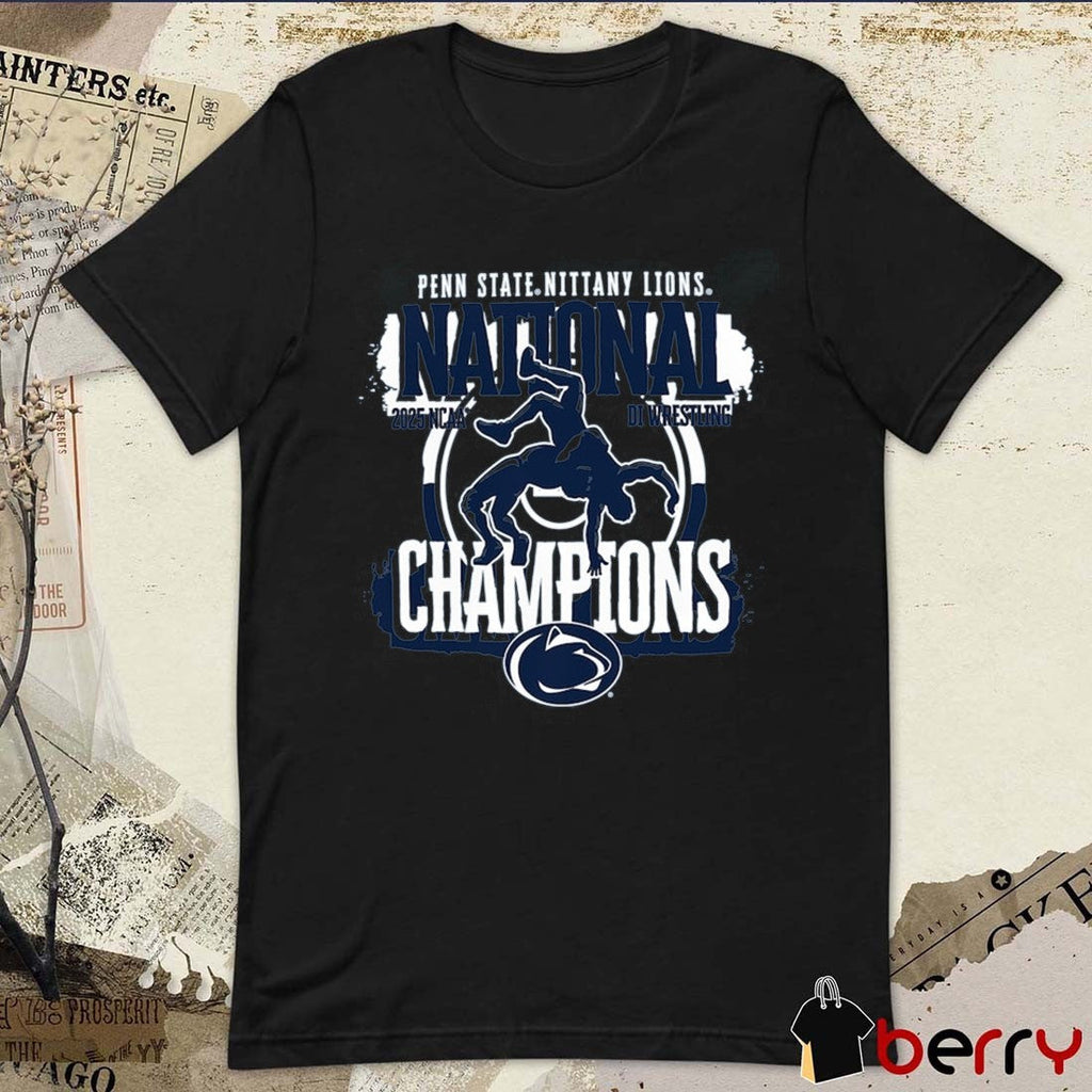 Penn State Nittany Lions NCAA Tournament DI Wrestling National Champions Comfort Colors Painting 2025 t-shirt
