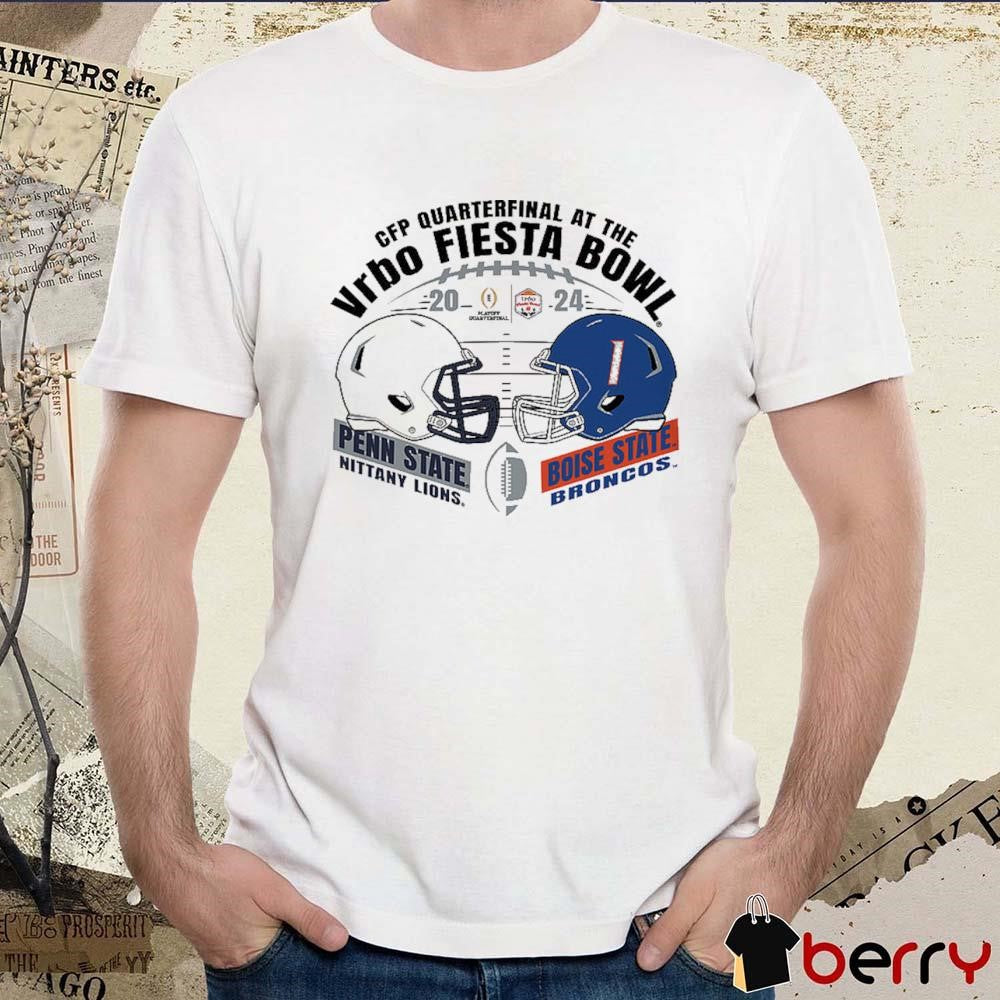 Penn State Nittany Lions Vs Boise State Broncos 2024 CFP Quarterfinal At The Vrbo Fiesta Bowl Dueling Helmet t-shirt