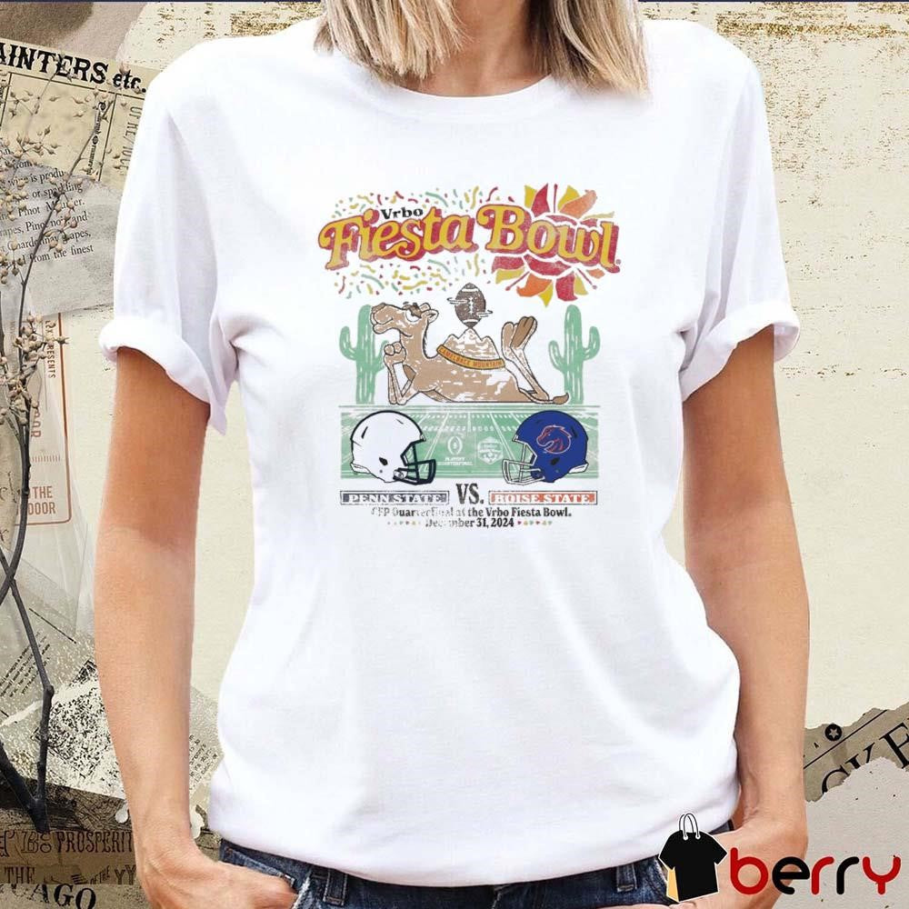 Penn State Nittany Lions Vs Boise State Broncos 2024 CFP Vrbo Fiesta Bowl Matchup Camelback Clash Dec 31 Painting t-shirt