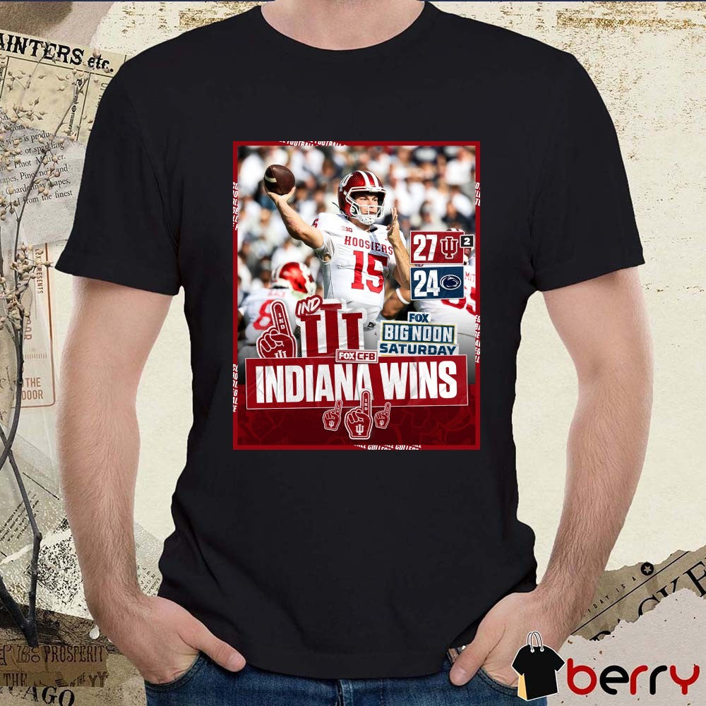 Penn State Nittany Lions Vs Indiana Hoosiers Final Score 24 – 27 Big Noon Saturday Poster t-shirt