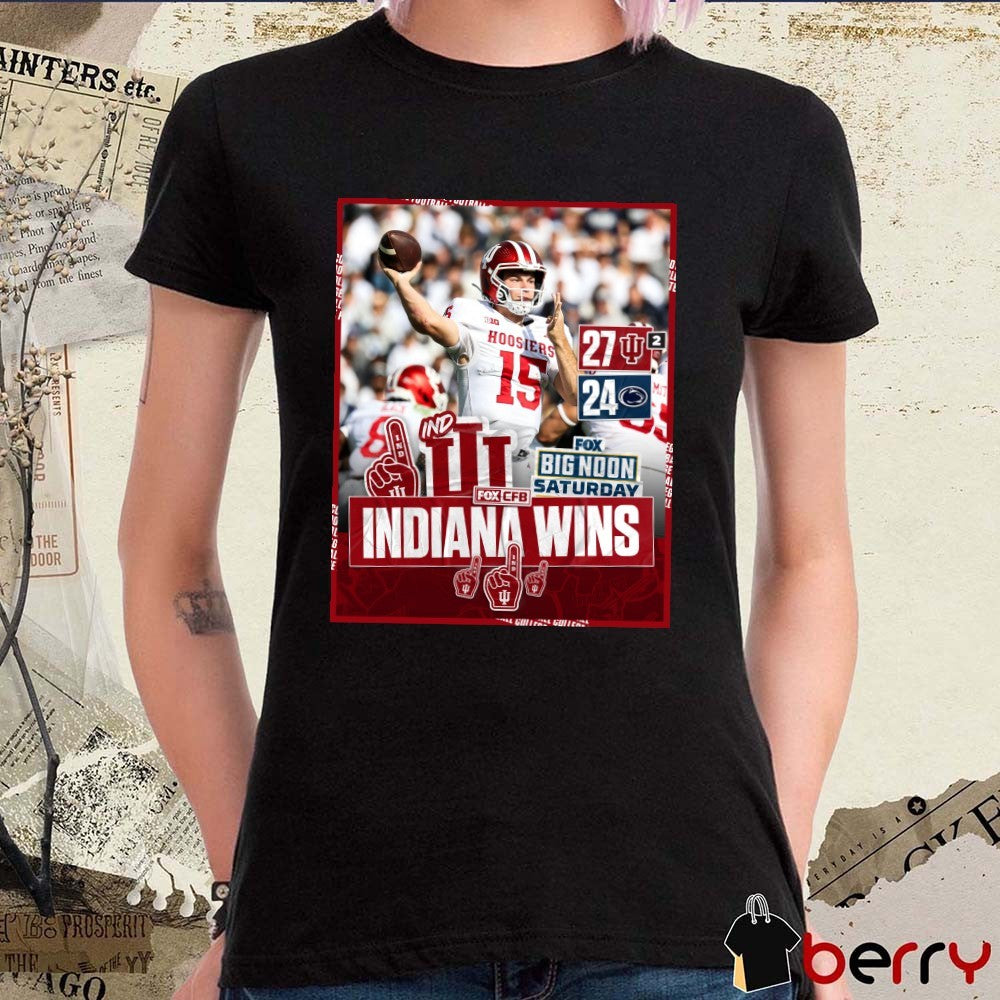 Penn State Nittany Lions Vs Indiana Hoosiers Final Score 24 – 27 Big Noon Saturday Poster t-shirt