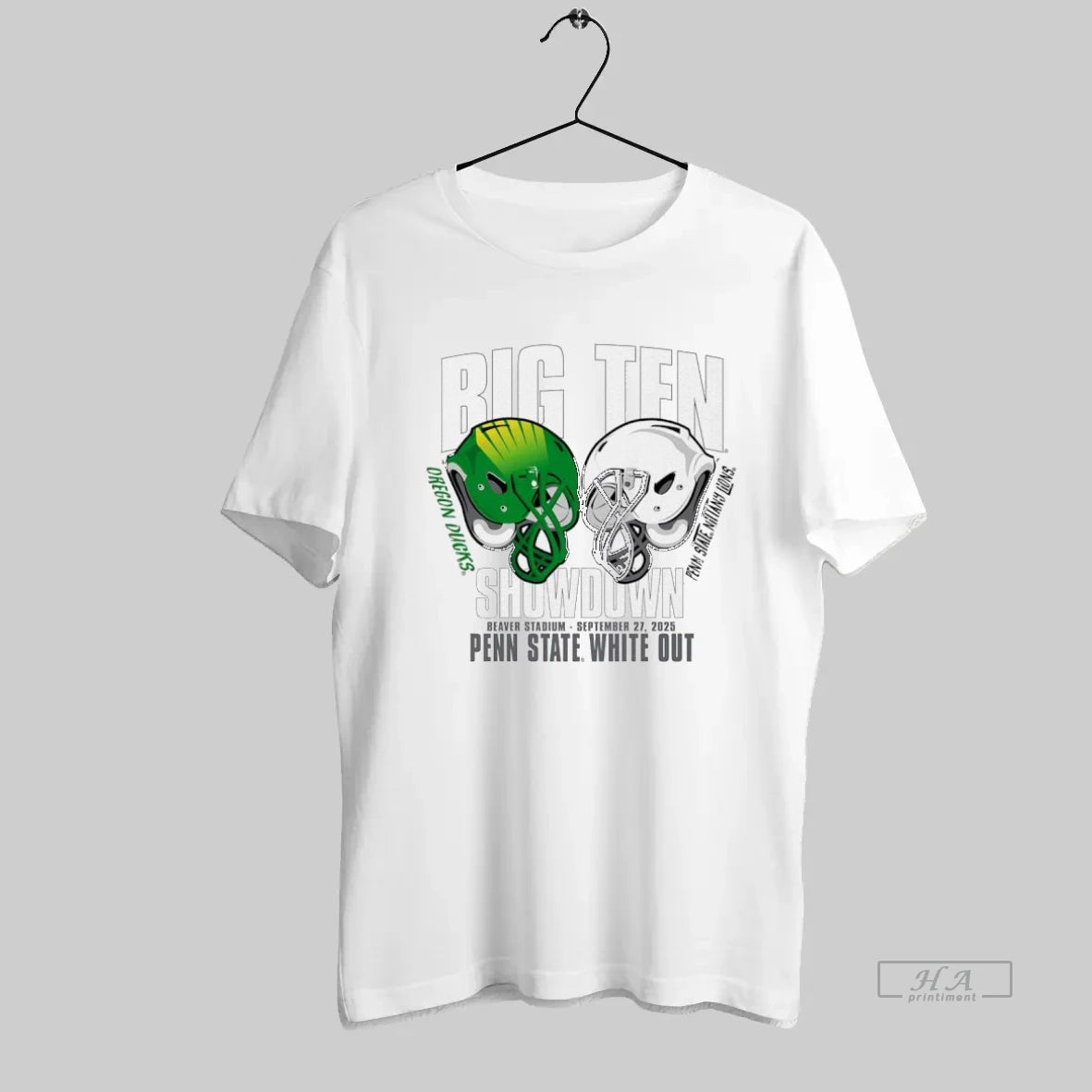 Official Penn State Nittany Lions Dueling Oregon Duckcs Big Ten 2025 White Out