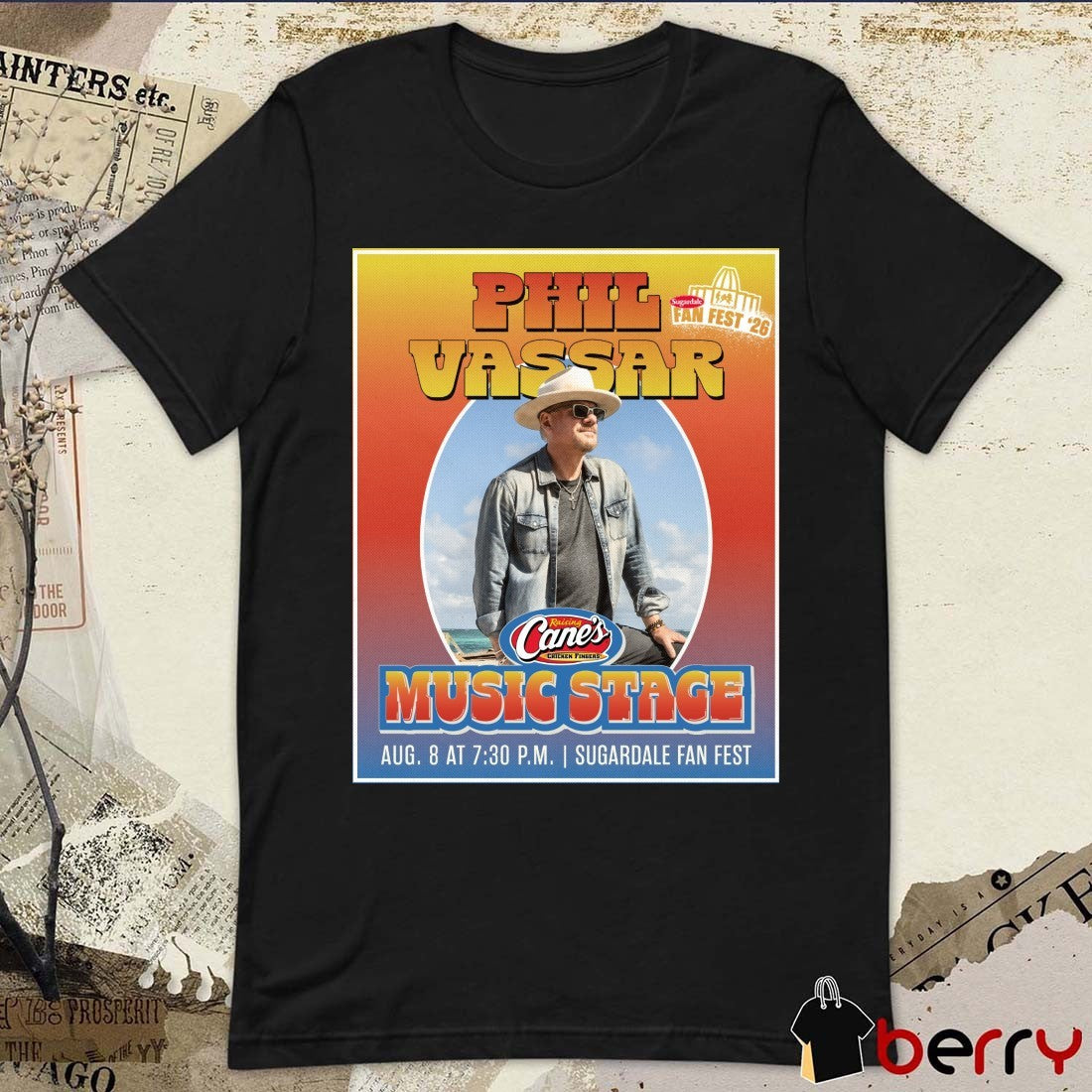 Phil Vassar Sugardale Fan Fest Music Stage Aug 8 2026 t-shirt