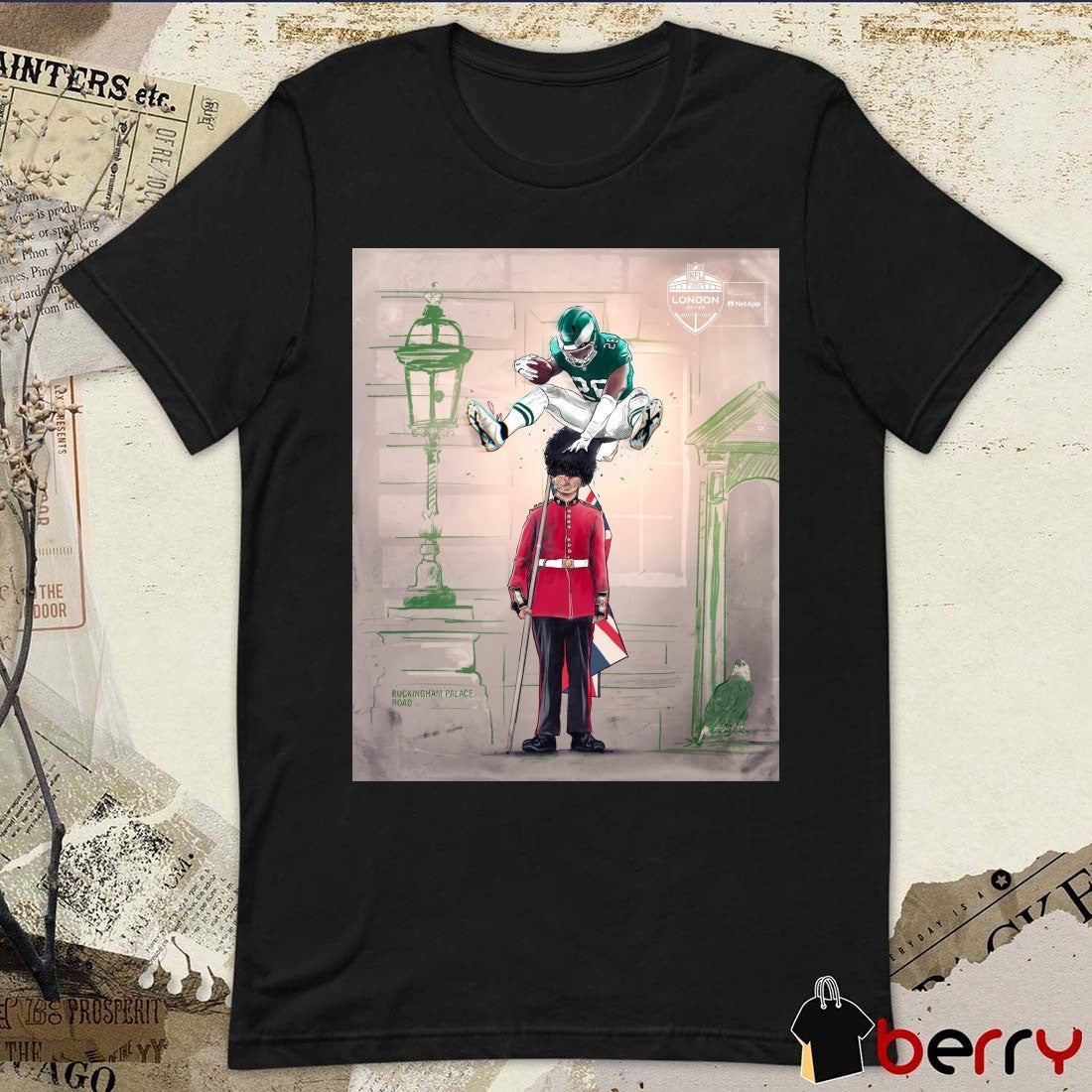 Philadelphia Eagles British Royal Guard at Buckingham Palace Road 2026 NFL London Games Poster t-shirt
