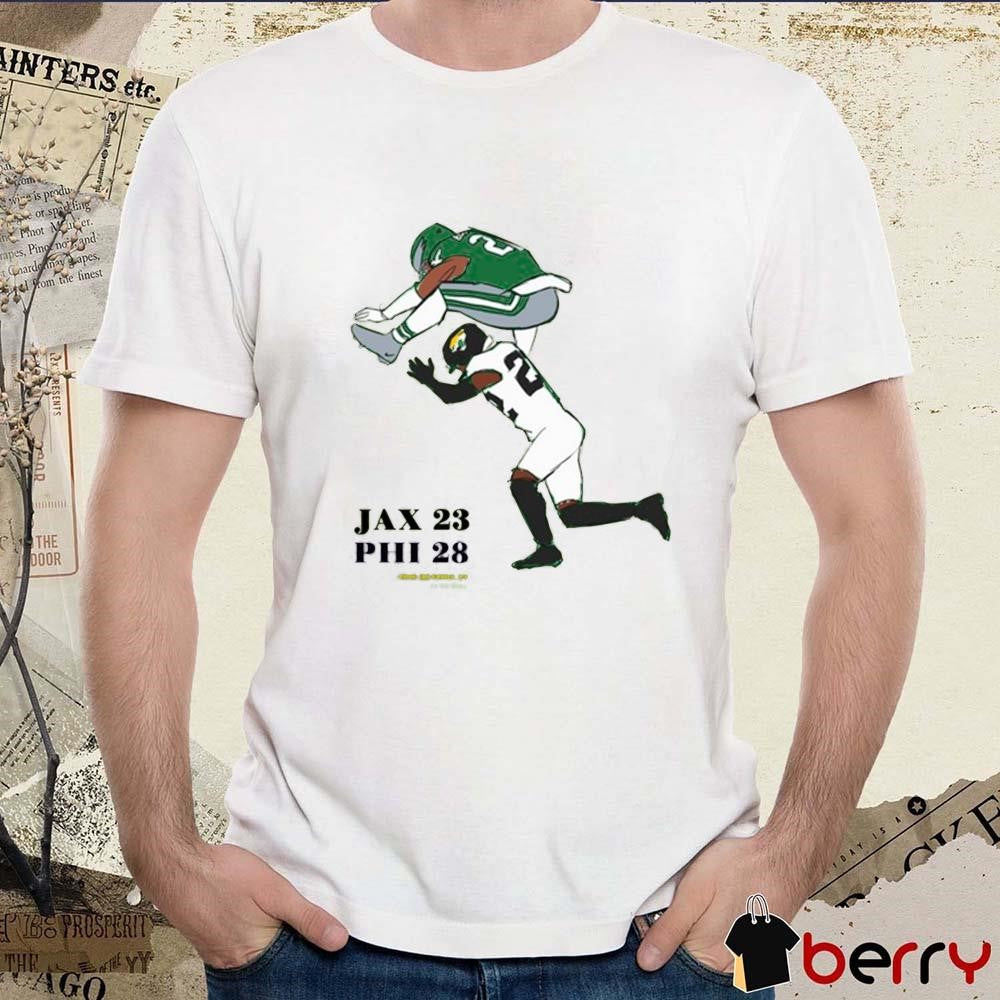 Philadelphia Eagles Saquon Barkley No-Look Hurdle Jax 23 Phi 28 NFL t-shirt