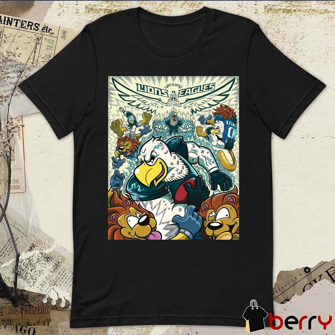 Philadelphia Eagles Vs Detroit Lions Sunday Night Football Week 11 2025 NFL November 16, 2025 Poster t-shirt