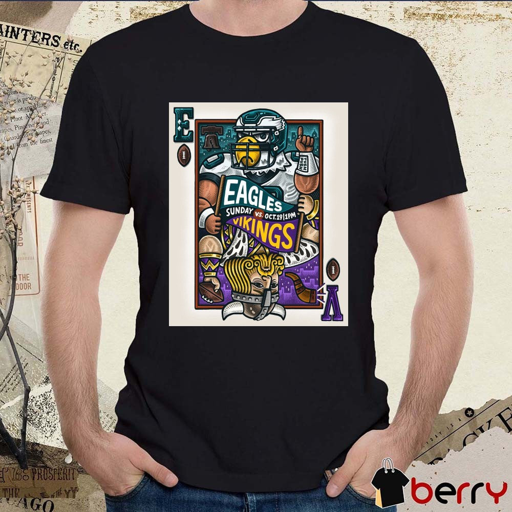 Philadelphia Eagles Vs Minnesota Vikings NFL Gameday October 19 2025 Poster t-shirt