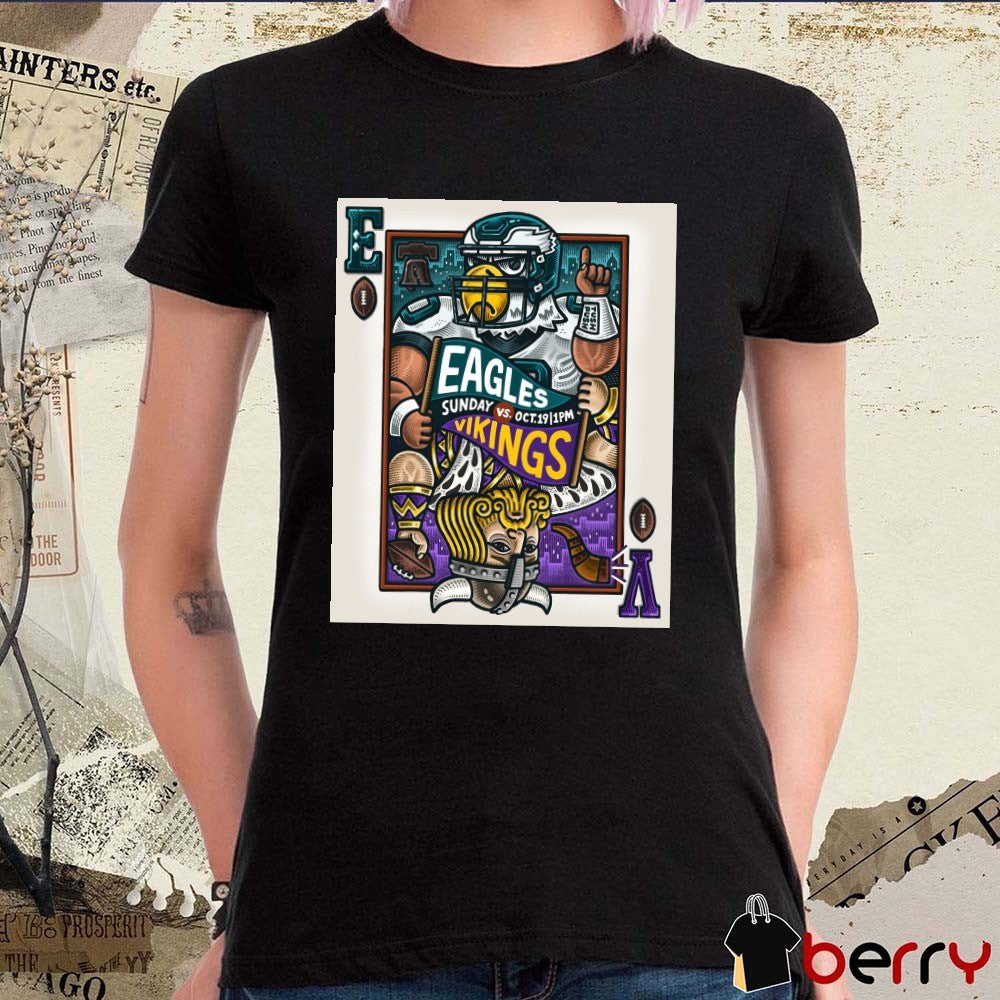 Philadelphia Eagles Vs Minnesota Vikings NFL Gameday October 19 2025 Poster t-shirt