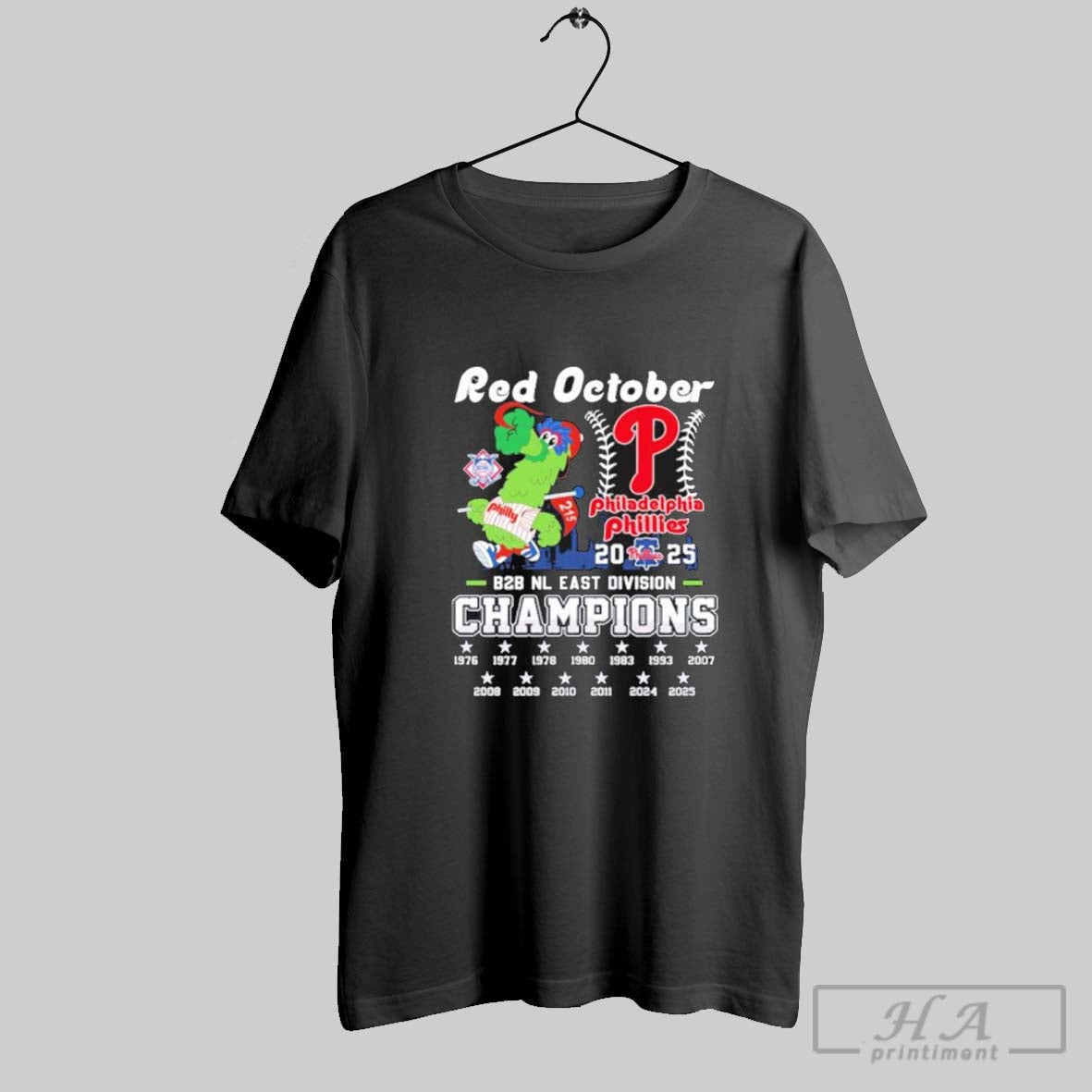 Official Philadelphia Phillies Back 2 Back Nl East Division Champions Red October