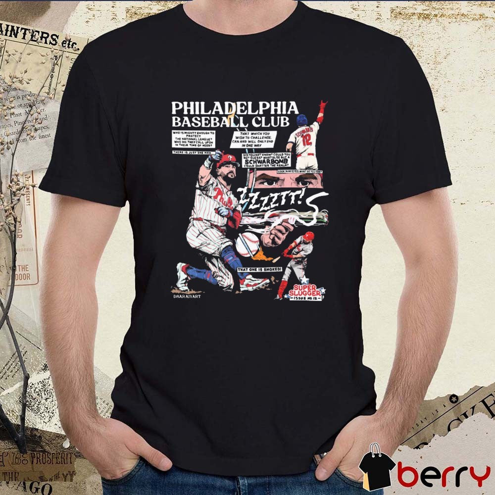 Philadelphia Phillies Baseball Club Kyle Schwarber Schwarbomb Comic Comfort Color t-shirt