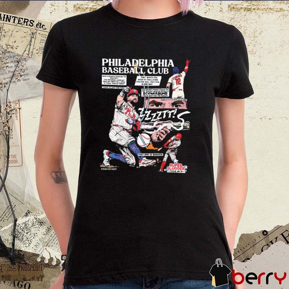 Philadelphia Phillies Baseball Club Kyle Schwarber Schwarbomb Comic Comfort Color t-shirt