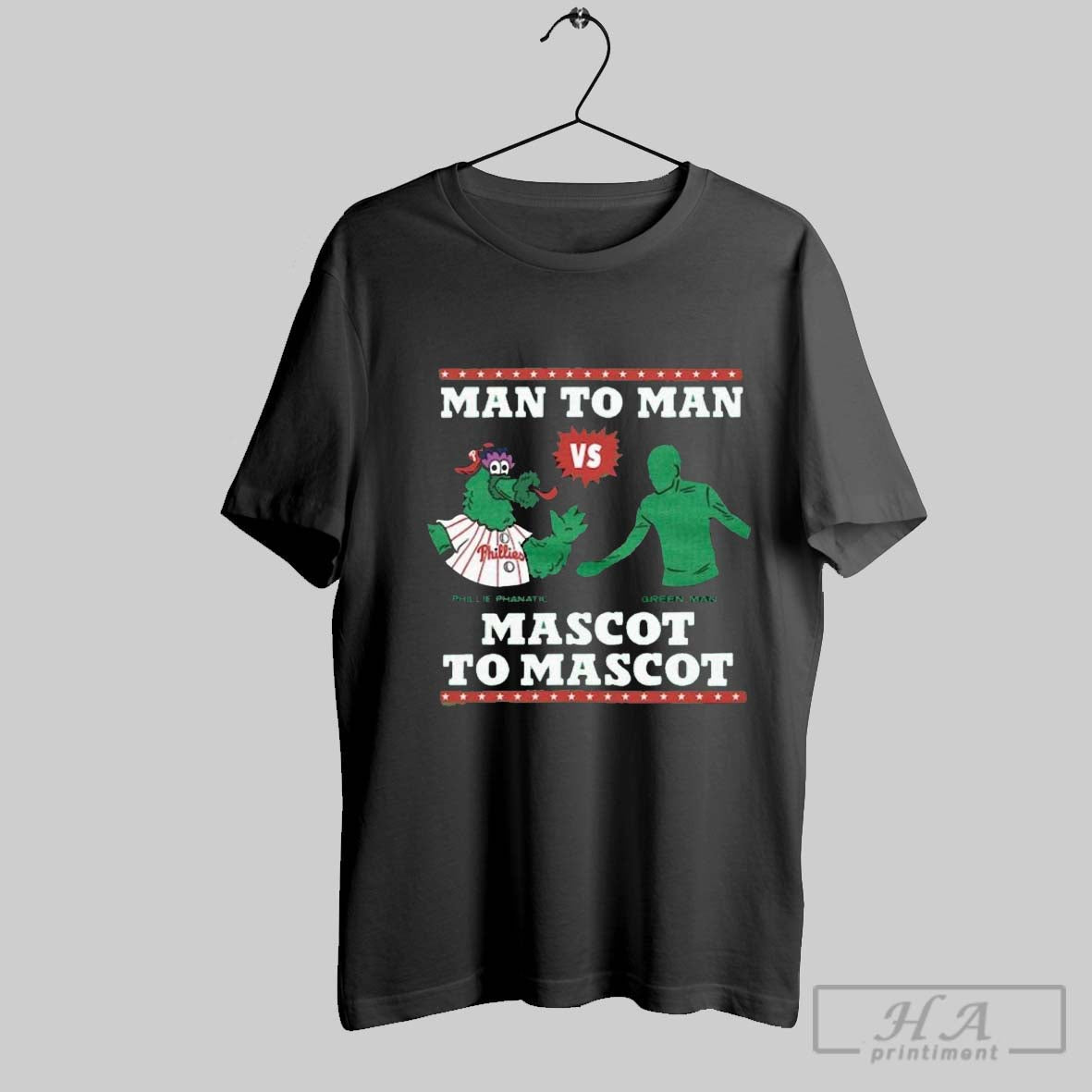 Official Philadelphia Phillies Phillie Phanatic Vs Green Man Mascot