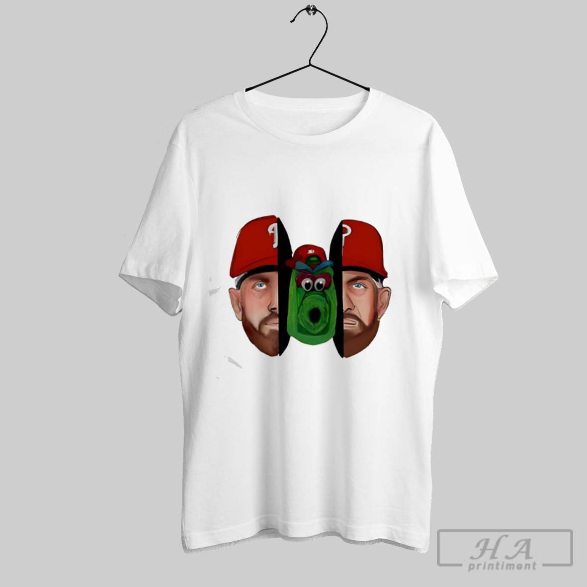 Official Philly Split Personality Bryce And Phanatic Vintage Baseball Mascot