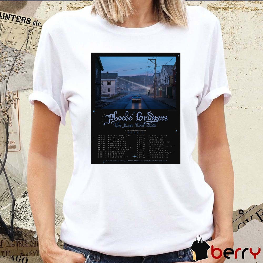 Phoebe Bridgers’ The Lost Tour September and October 2026 Poster t-shirt