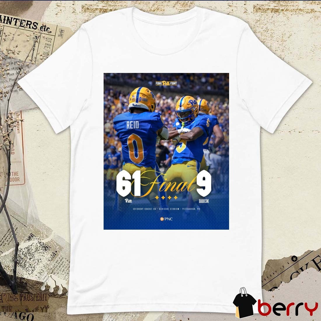 Pittsburgh Panthers victory Duquesne Dukes Final Score 61-9 August 30th 2025 at Acrisure Stadium in Pittsburgh, PA Poster t-shirt